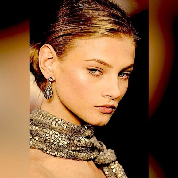 Ralph Lauren Collection * Runway 06? Gold Metallic Paillette Sequin Oblong Scarf - Picture 1 of 17